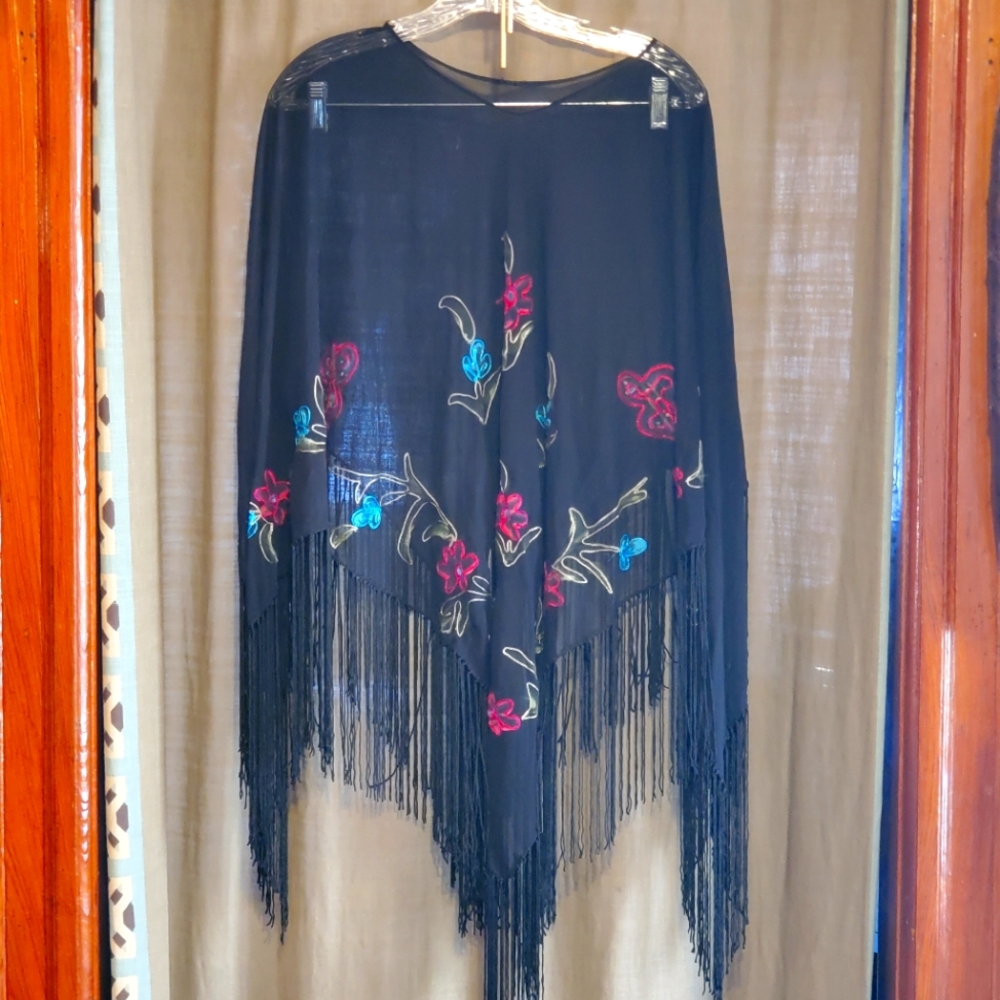 Beautiful Floral Poncho